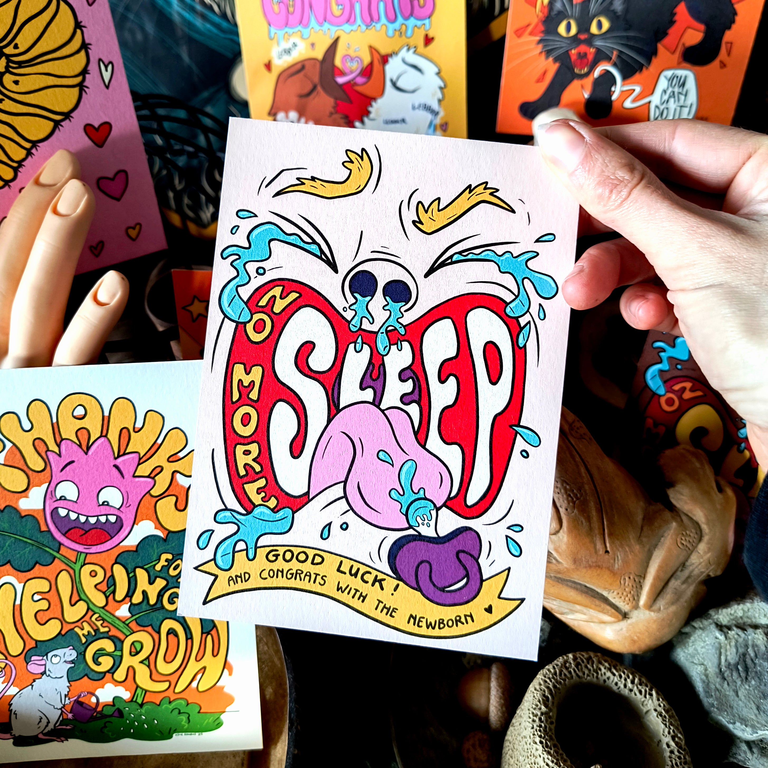 Wenskaart: Newborn - lichte huidskleur