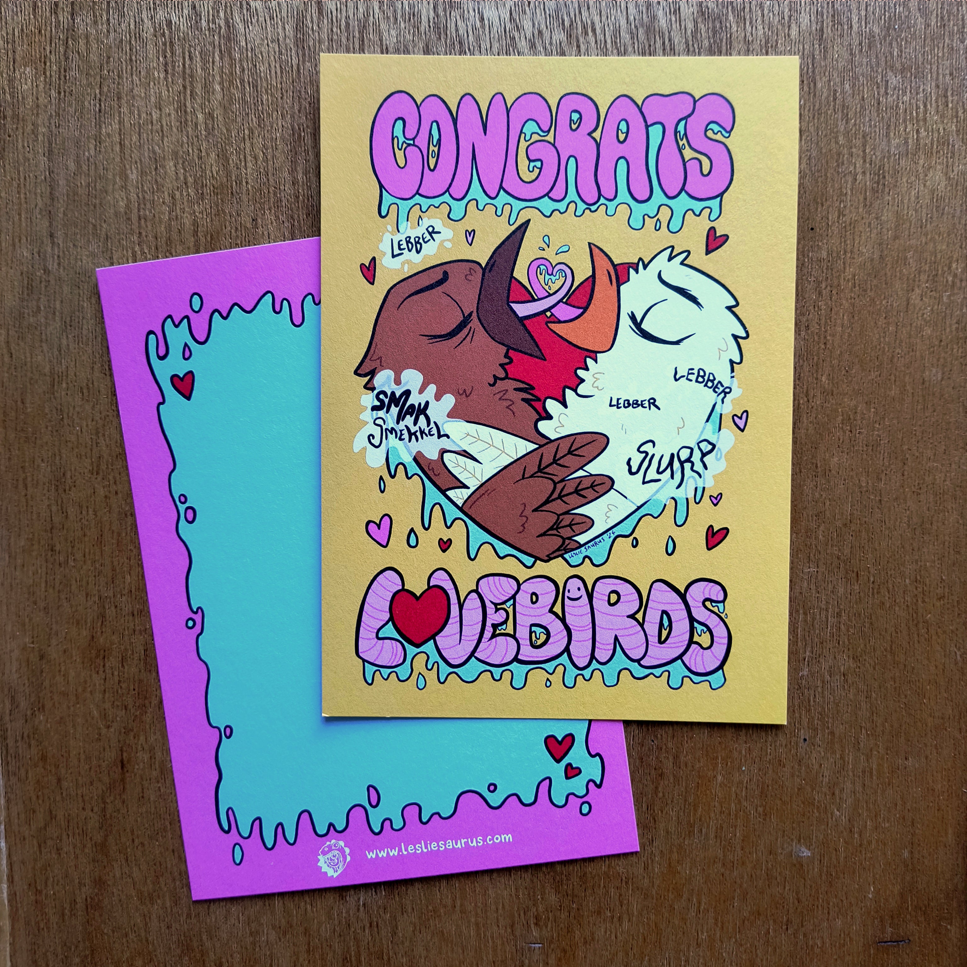 Wenskaart: Lovebirds