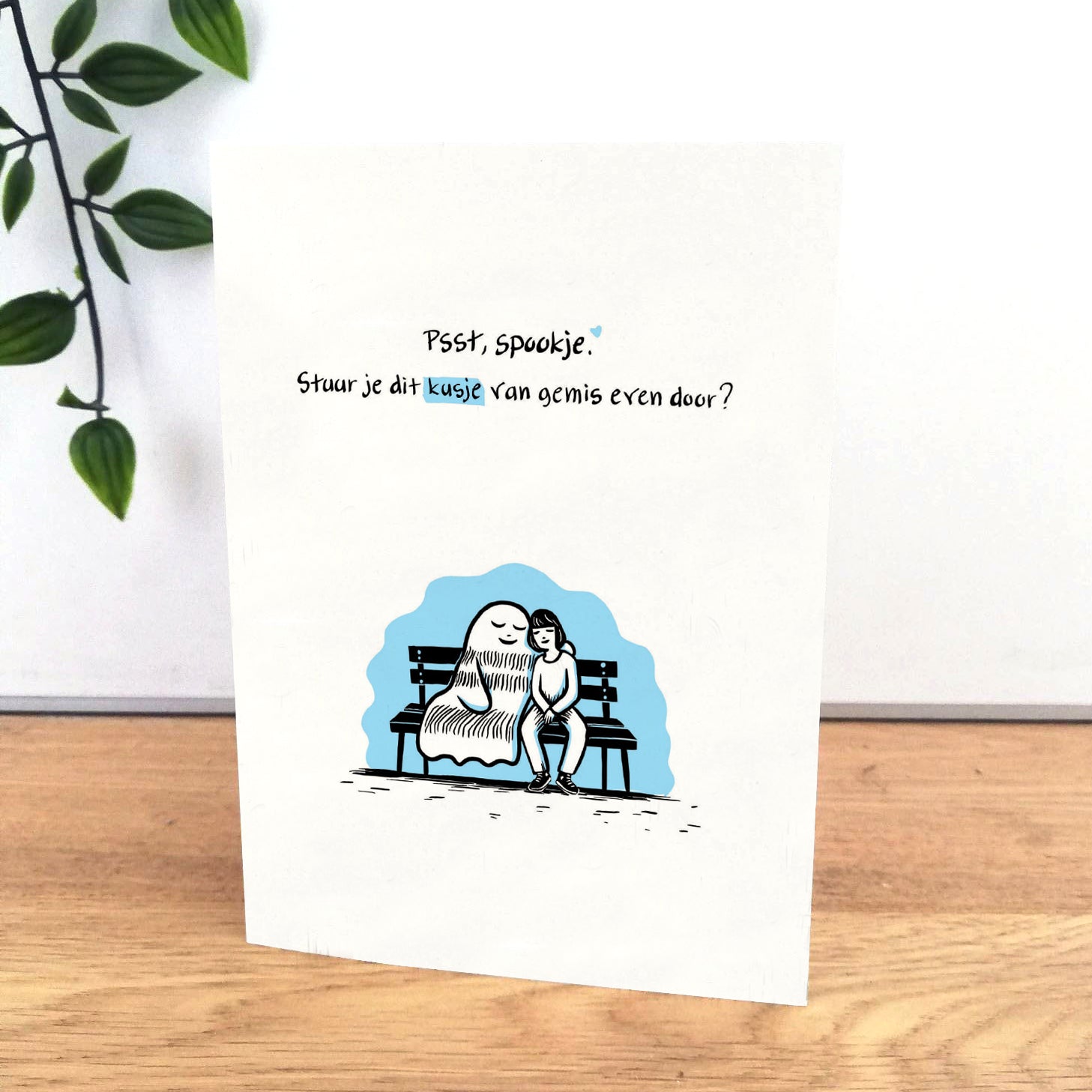 Wenskaart Open Kaart - spookje