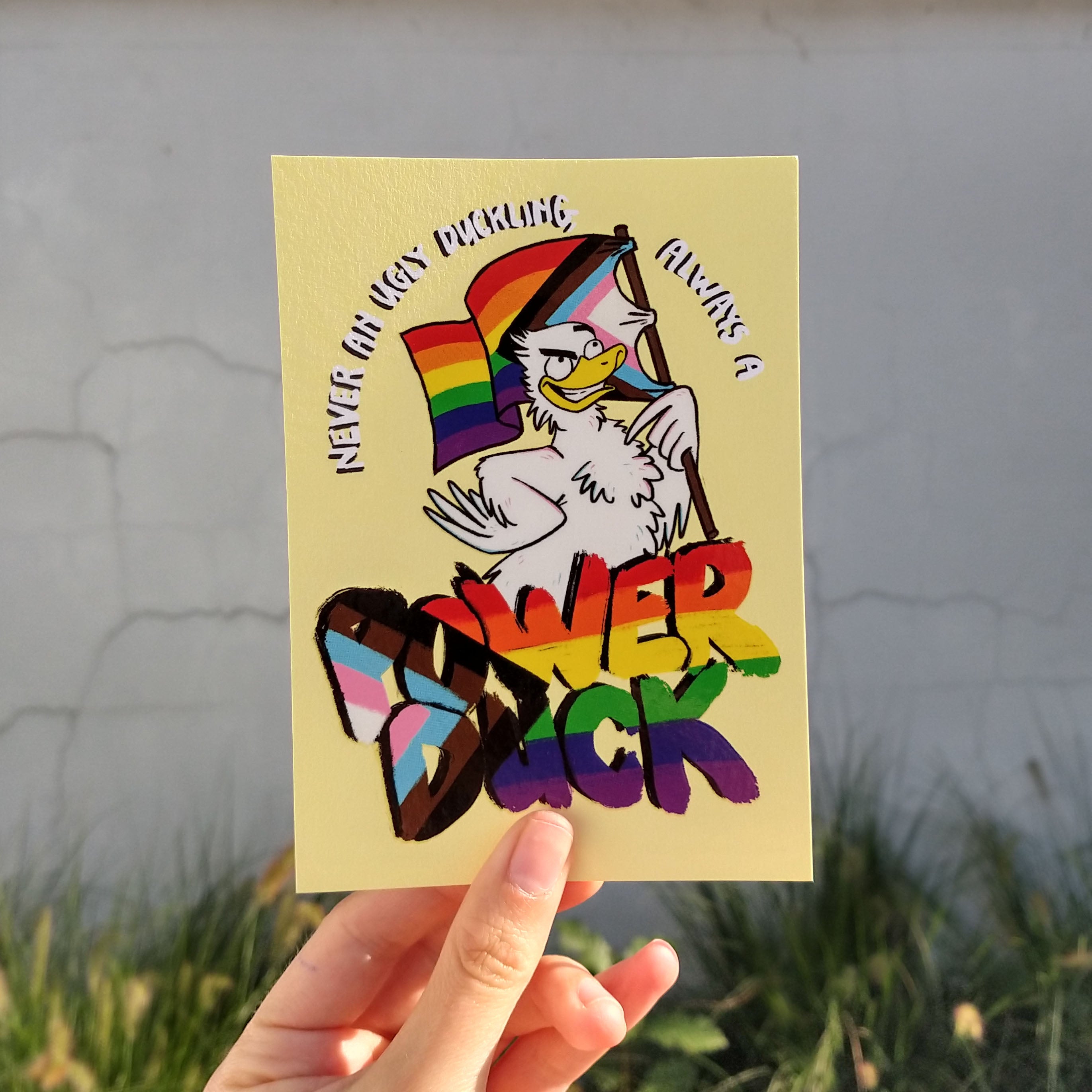 Wenskaart: LSxAut&out - Powerduck